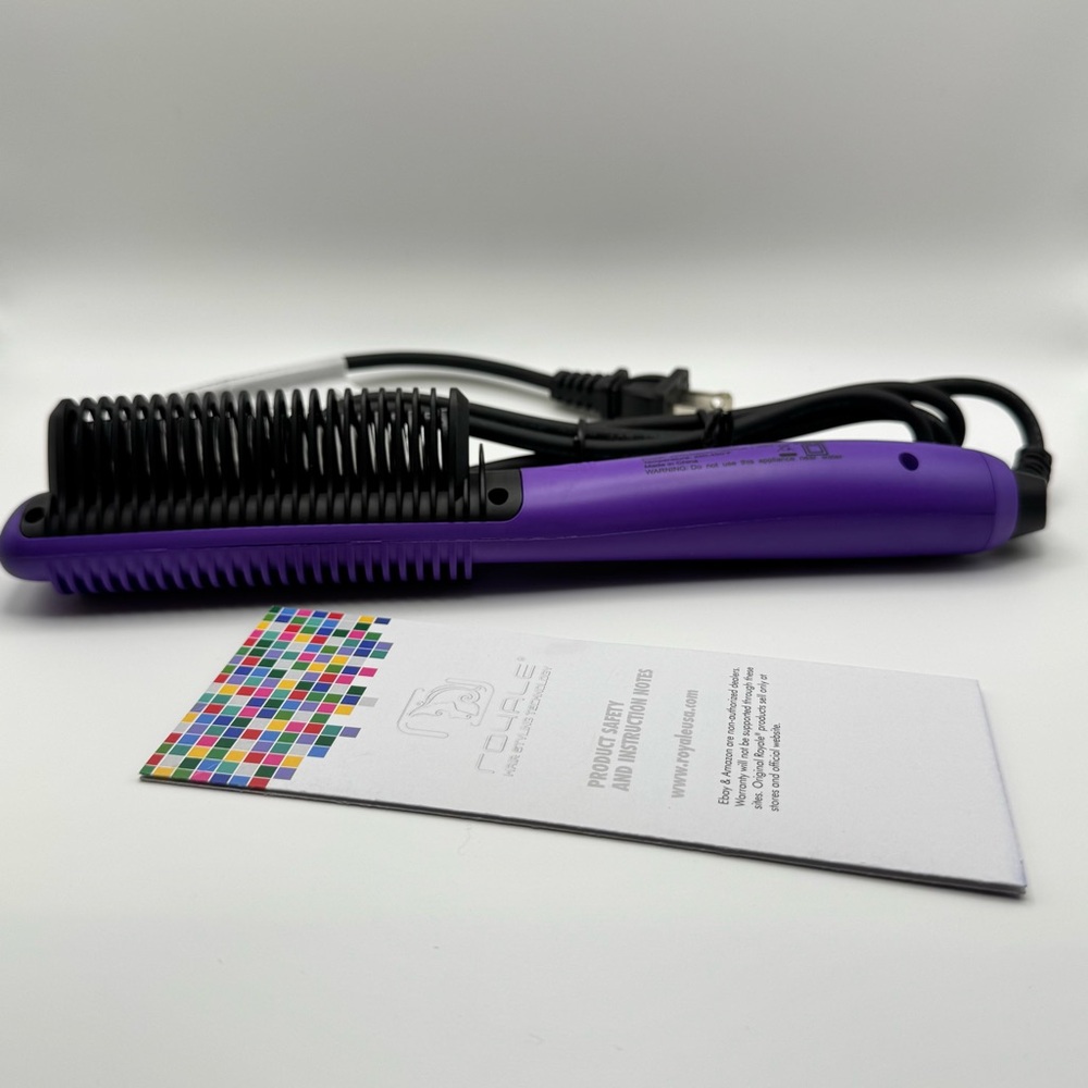 Purple Hot Iron Brush Mulit purpose Brush Straighten, Curler